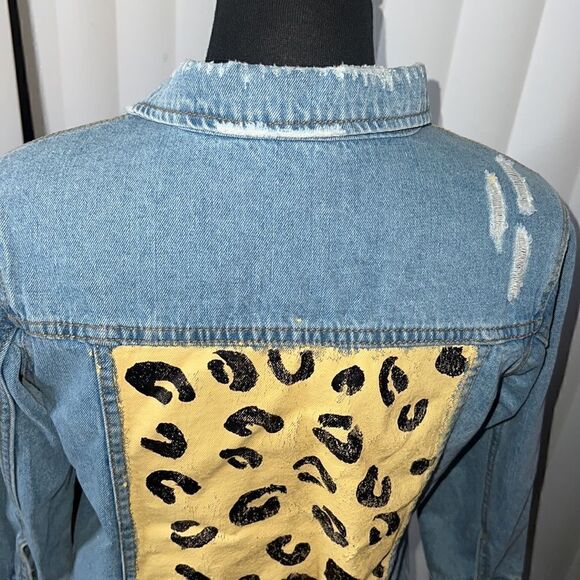 Hayden Girls Animal Print Jean Jacket - Picture 5 of 9